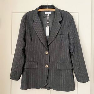 NWT pinstripe gray blazer